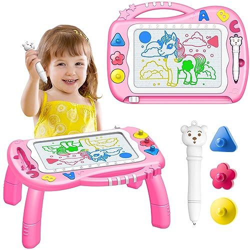Spielzeug ab 2 3 4 Jahre Mädchen, Zaubertafel Kinder ab 2 3 Jahre Geschenk Mädchen 2 3 Jahre Zaubertafel Maltafel Kinder ab 2 Jahre Magnettafel Kinder Kinderspielzeug ab 2 3 Jahre Mädchen Geburtstag