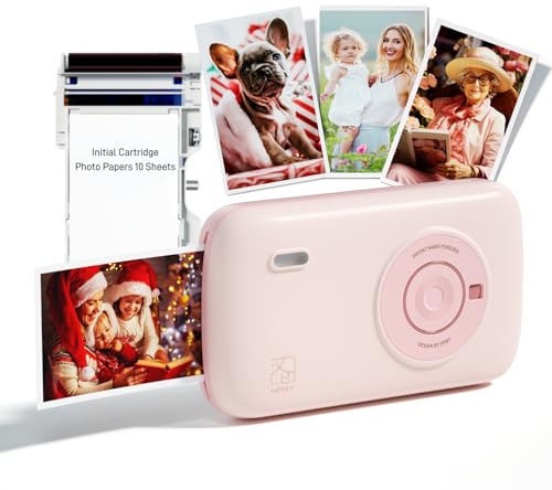 HPRT Mini Photo Printer for iPhone, Smartphone with 10 Sheets Photo Paper
