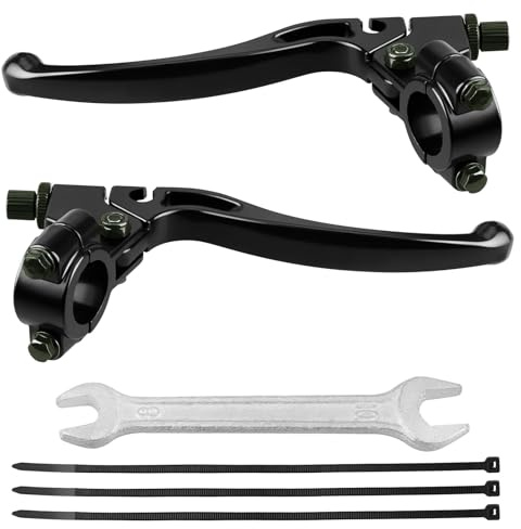 LOCOPOW 7/8 22mm Universal Clutch Brake Handle Levers for Honda CRF50 CRF70 CRF80 CRF100 CRF150 XR50 XR80 XR100 XR200r XR250 ATC 200m Pit Dirt Bike Motor Mini Bike ACT Banja MB165 MB200