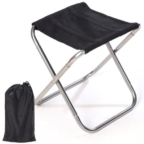 Muteitt Tragbarer Klapphocker, Mini-Camping-klappstühle, Leichte Aluminiumhocker Für Den Außenbereich Aufbewahrungstasche, Sitz Zum Angeln, Picknick, Wandern