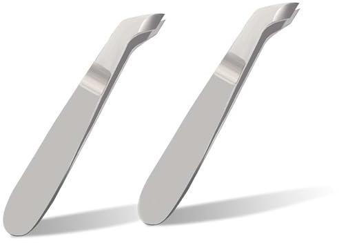 2-pack mini nagelbandsklippare, liten nagelbandstrimmer för manikyr och pedikyr, professionell nagelkit nagelbandsklippare bärbar hängnagelklippare borttagare pincett för man kvinna, silver