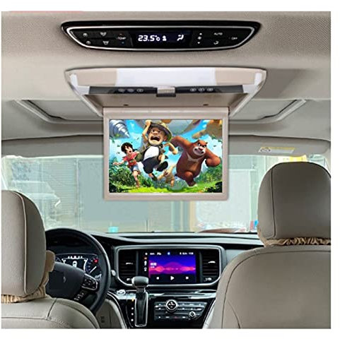 Monitor poggiatesta per auto Monitor ribaltabile da 12,1 pollici Lettore HD 1080P FM Lettore DVD for auto ultra sottile Ingresso video a 2 vie Monitor LCD montato sul tetto dell'auto Autoradio portati