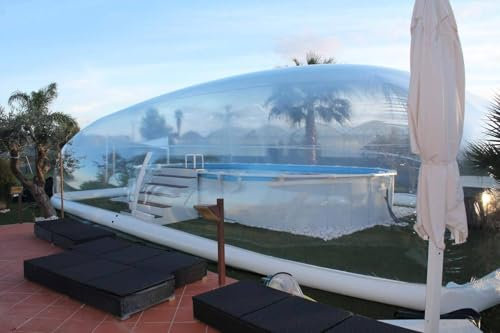 Lakenbroade Coperture per Piscine a Cupola Tenda a Bolle Gonfiabile Copertura per Piscina Gonfiabile/Copertura per Piscina Gonfiabile a Bolle Air Clear Cupola/Copertura Gonfiabile Rettangolare,6x3x3m