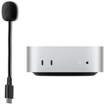 Rurararu Micrófono USB C para Mac mini M4 compatible con MacBook Pro/Air, computadora de escritorio tipo C Boom MIC