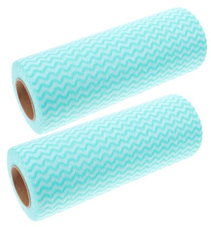Amosfun Toallitas Desechables de Cocina 2 Rollos de No Tejidos Verdes