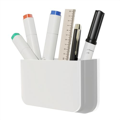 Stiftehalter Magnetisch Whiteboard, Faltbar Stifthalter Trocken Abwischbarer Markerhalterung für Whiteboard, Magnettafel Kühlschrank Spind sowie die metallische Oberflächen Marker Organizer Storage