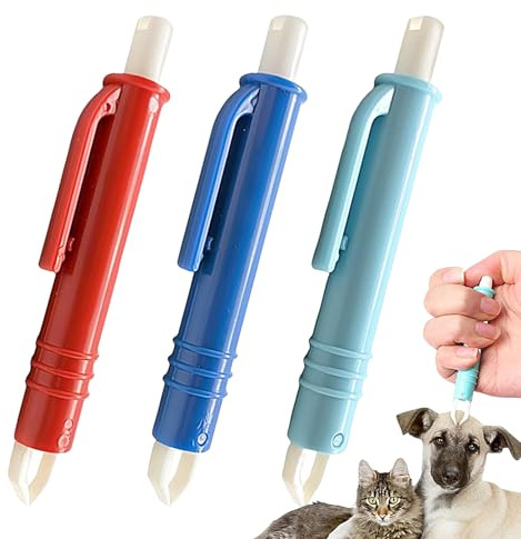 Ylnailky Extracteur De Tiques Pour Chiens - 3 Pincettes Anti-Tiques Pour Chat - Accessoire Portable de Toilettage pour Chiots Chatsons à la Maison
