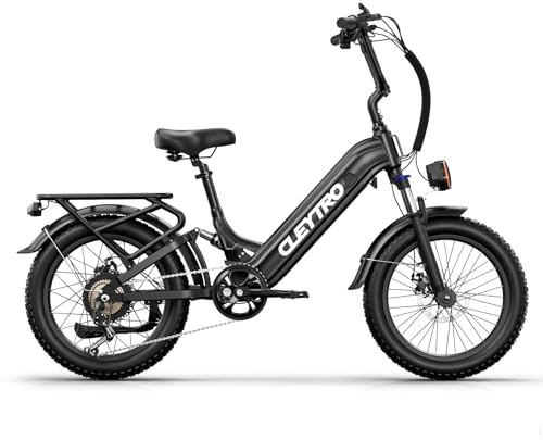 XC20 elcykel, 20-tums, 48V 15,6Ah batteri, räckvidd 40 till 100 kilometer, helfjädring, 7-växlad (svart)
