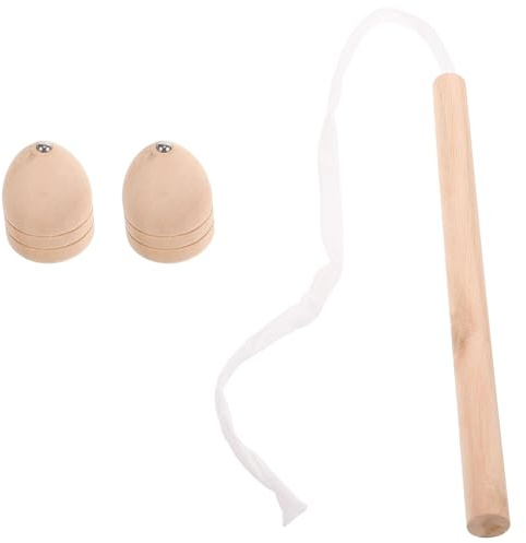 Kisangel Toupie Bois Traditionnelle Chinoise Gyroscope Rotatif pour Garçon Fille et Adultes Accessoire Amusant pour Développement Manuel et Cadeau Anniversaire