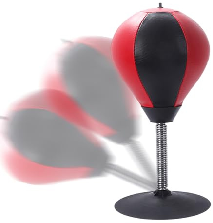 Saco De Boxeo De Escritorio, Pelota De Boxeo Antiestrés, Saco De Boxeos De Mesa, Accesorio De Descompresión con Bomba Incluida para Oficina, Trabajo Y Dormitorio para Aliviar El Estrés Diario