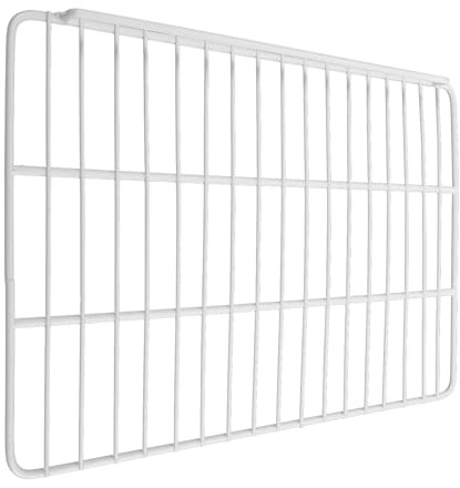 DECOMELODY Étagère Latérale pour Congélateur Coffre 43,5 X 30 CM en Métal Robuste Blanc, Séparateur Antidérapant Modulable, Organisateur de Rangement pour Réfrigérateur et Congélateur