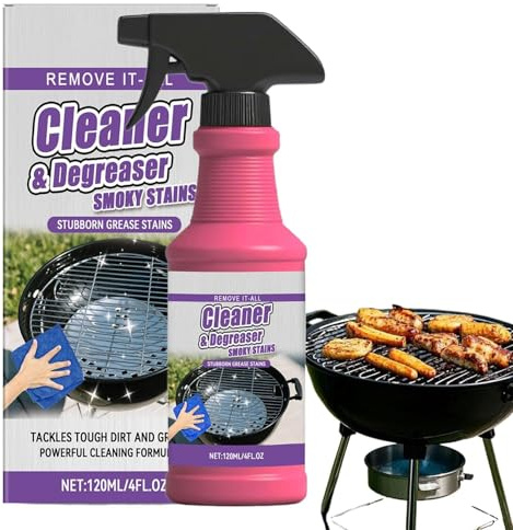 Powerful Grill Cleaner Spray, Heavy-Duty Barbecue Degreaser & Entfetter, For Outdoor Grills, Breaks Down Burnt Grease, Oil Deposits And Tough Cooking Stains Easily & Safely