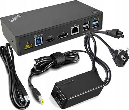 Lenovo ThinkPad Ultra Dock Docking station USB 3.0 (3.1 Gen 1), tipo A, nero, cablato, 3,5 mm, 10, 100, 1000 Mbit/s, alimentatore di rete, 45 W