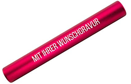 SNEG Staffelstab aus Aluminium mit Gravur Geschenk für Mitarbeiter, Motivation, Abschied, Amtsübergabe | Sport | hochwertige Gravur