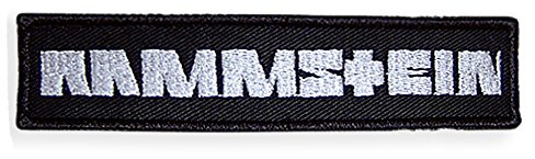 Rammstein Aufnäher Rammstein 12,8 x 2,9 cm Schwarz, Offizielles Band Merchandise