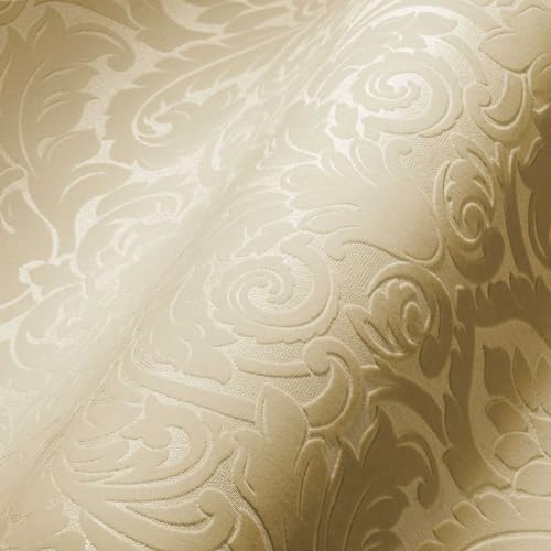 Architects Paper Castello 335831 33583-1 Papier peint intissé floqué Motif néo-baroque Beige 10,05 m x 0,52 m Fabriqué en Allemagne