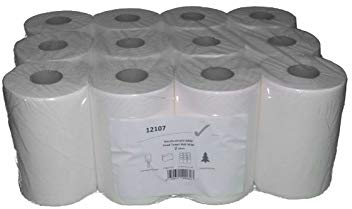 Papierhandtücher 12107 2-lagig MINI Zellstoff 12 Rollen auch für Innenzug