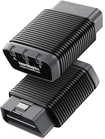 TOPDON OBD2 Bluetooth, SmartDiag Mini Diagnosegerät Auto, OBD-II Diagnosewerkzeuge Fehlercode Auslesegerät mit Allen Systemdiagnosen, 8 Zurücksetzen/Reset Funktionen, IOS/Android Unterstützen