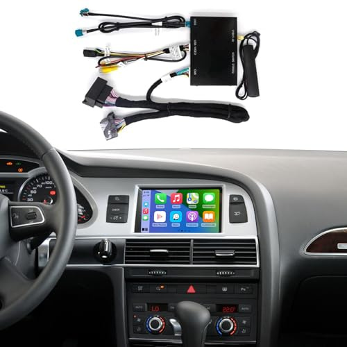 Road Top CarPlay Wireless Modul für Audi A6 S6 Q7 MMI 3G, CarPlay Interface | Für Audi A6/S6 (2010–2011) und Q7 (2010–2015), Wireless Carplay Android Auto Retrofit Kit Decoder, MirrorLink, Navigation