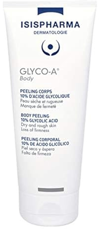 ISISPHARMA – GLYCO-A BODY – Peeling Cream för mjuk, fuktgivande och åtstramande hud – glykolsyra, sheasmör och vegetabilisk squalan – torr och grov hud – tillverkad i Frankrike