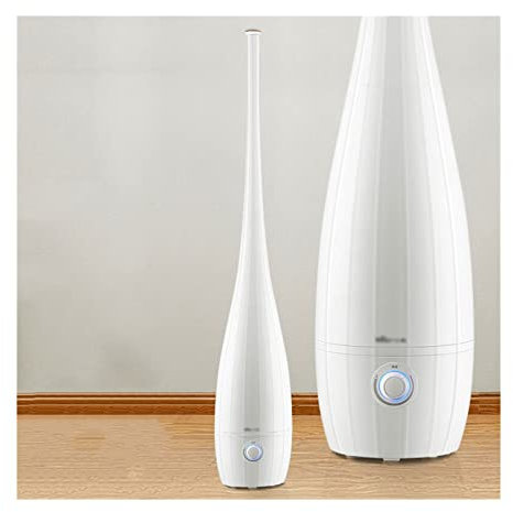 Humidificador Ultrasónico Humidificador de dormitorio Humidificador 4L Humidificador de alta capacidad Mute Humidificador de suelo Difusor de aceite, apagado automático, control de la perilla, blanco