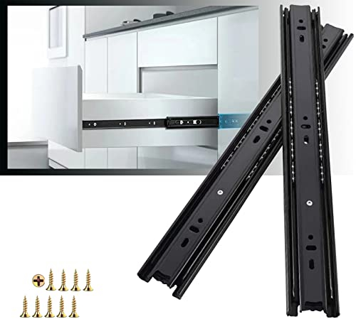 2 Paar Kugelauszug,350 mm Schubladenschienen Vollauszug 45 kg Tragkraft Schubladenauszug, Kugellager Schubladen Schienensystem Teilauszug Schubladen