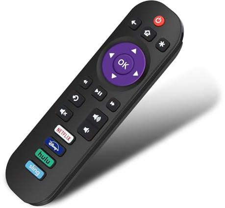 UNOCAR Universal Replacement Remote Control for Roku TV, for TCL/Hisense/Sharp/Philips/JVC/RCA/Magnavox/Sanyo/LG/Haier Roku TVs with Netflix/Disney+/ HULU/Sling Buttons 【Not for Roku Stick & Box &