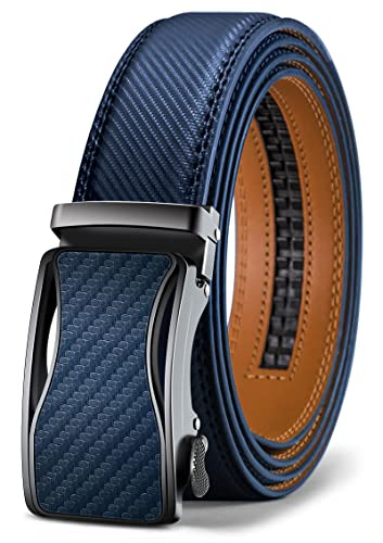 KEMISANT Gürtel Herren, Ledergürtel Ratsche 35mm,Größe Angepasst | Herrengürtel Automatikschließe für Business Anzug