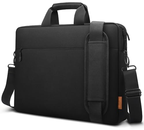 ZYB Laptoptasche 17-17,3 Zoll Laptophülle Laptopaktentasche,Wasserdicht Umhängetasche mit Griff für 17-17,3 Zoll Notebook Lenovo V17 I7 Samsung HP Acer Dell ASUS,17.3 MSI Gaming Laptop etc-Schwarz