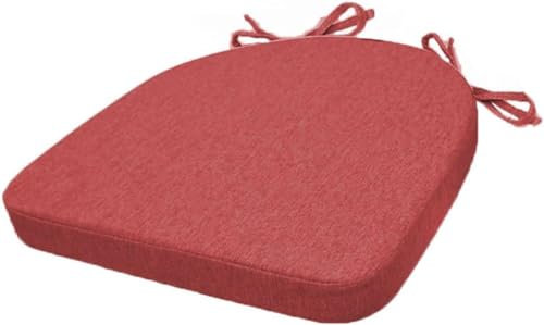 Rr tianshi Esszimmerstuhl Sitzkissen, U-förmige 45/48cm Stuhl Sitzkissen, rutschfeste Stuhlkissen Kissen für Innen Küche Essen Garten Büro (48X48X5CM,Rot)
