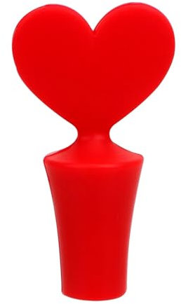 WLTYSM Wine Bottle Stoppers Leak Free Wine Bottle Sealer Cap Silicone Poker Shaped Wine Stoppers 1PC Wine Beer Bottle Cork Stopper Plug (Color : Red)
