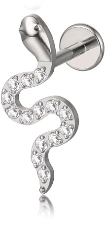 Limerencia 18G Tragus, Lèvre Titane Médical avec Tiges 6mm 8mm 10mm, Hélix Hypoallergénique Oreille, Labret Stud pour Nombril Langue Sourcil Lèvre Septum Nez