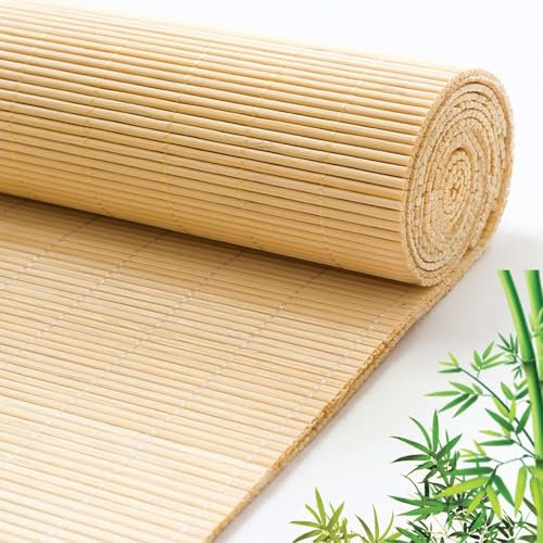 Bambusrollo Aussenbereich,Lichtfilternde Rollläden Innen,Natürliche Rollo Bambus Für Fenster,Sichtschutzvorhänge,Hebe Sonnenschutz Bambus Jalousien,Raffrollo,50~150cm Breit,W×H-80×230cm(31*91in)