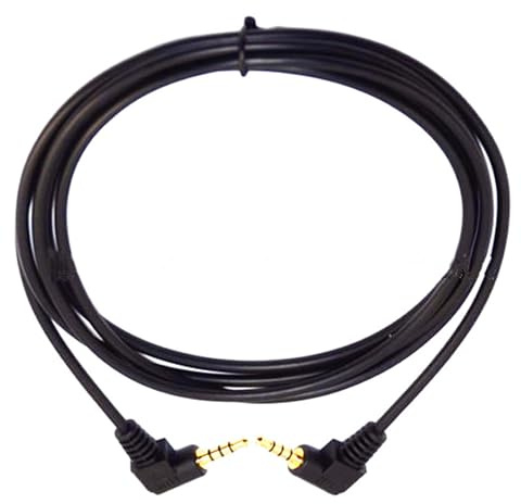 FENGHAISHUN 3.5mm 90Degree Angle 4Pole Stereo Audio Cable Male toMale3.28Ft | Headphone Cable 4 Pole TRRS Aux Cord 1m for Laptop Phone Microphone Tablet MP3
