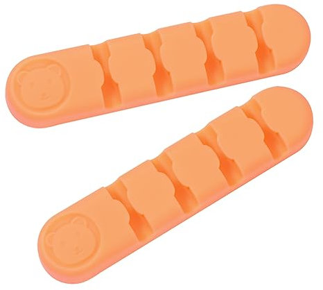 SECFOU 2pcs Self Adhesive Cord Clips for Cable Management Silicone Wire Organizer Cable Holder for Home Office