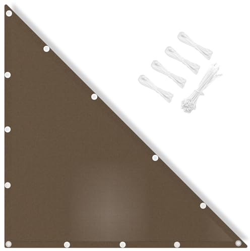IOAOI Tenda parasole impermeabile, 1,5 x 1,5 x 2,12 m, tenda triangolare rettangola, blocco UV 95%, con corda gratuita, protezione solare per esterni, giardino, patio, cortile, prato, pergolato, posto