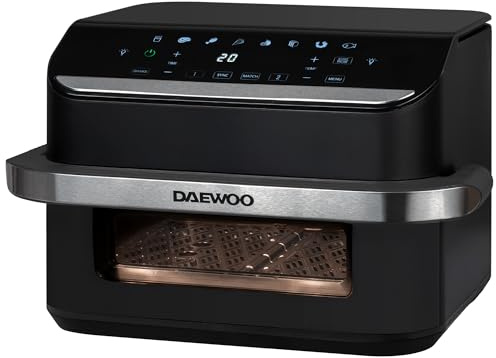 Daewoo Mega Drawer 10L Dual Air Fryer, Sync Finish & Match Cook, 8 Presets, Dual Drawer Cooking, Healthier Frying, Easy Clean Non-Stick, Family Size