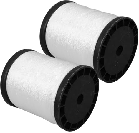 HOMSFOU Filo di Nylon Resistente Bianco per Muratura e Giardinaggio Resistente All'usura 2 Pezzi Può essere Tagliato a Misura per Lavori Edili e Costruzione