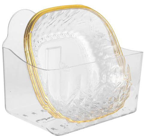 MUCKLILY 4pezzi Insalatiera Trasparente in Plastica Ciotola Da Portata Per Servire Frutta Popcorn Caramelle e Noci Per Conservare e Mescolare Cibo