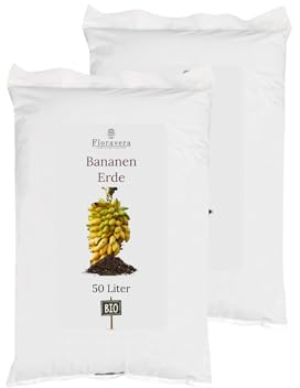 Floravera Premium Bio Bananenerde Pflanzerde 50 Liter (100 Liter (2 x 50 Liter))