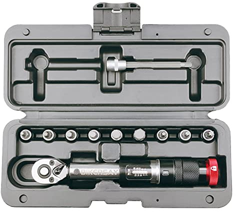 SELVFZ Quick Release Torque Wrench Set with Storage for Case 1/4 Drive Torque Wrench Maintenance for Road & Mountain Bikes Torque Wrench Set Portable