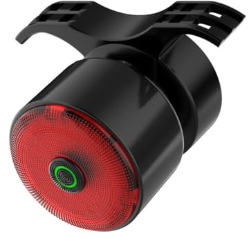 NHQZ NHQZLuce posteriore per bicicletta, luce posteriore intelligente, certificata STVZO, luce posteriore con sensore di frenata, ricarica Type-C, impermeabile fino al grado 6, 5 modalità.