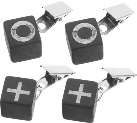Sosoport 4 Piezas Pesas de Mesa Elegantes y Resistentes para Decoración de Eventos Clips para Manteles Interiores y Exteriores Diseño Compacto y Portátil Color Negro
