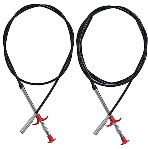 PACKOVE 2pcs Bendable Sewer Hair Dredge Hooks Drain Clog Remover Tools for Bathroom Sink Kitchen Shower Drain Toilet Pipe Cleaning