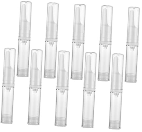 PRETYZOOM Flacons-pompes Bouteille sous Vide sans Air Rechargeable Lot de 10 pour Sérum Contour des Yeux 5ml en Plastique pour Voyage et Usage Quotidien