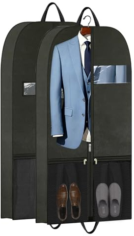 Reise Kleiderhülle Herren 109x60cm für Business-Anzüge | Atmungsaktive Schutzhülle Schützt Anzüge und Hemden vor Staub und Falten bei Konferenzen und Reisen