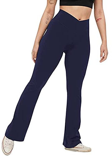 Generisch Fitness Jogginghose Out Training Leggings Sport Frauen Leichtathletische Yoga-Hosen (Navy, S)