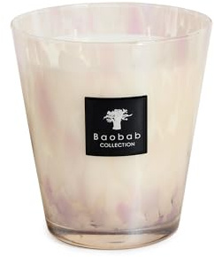 Baobab MAX16PW Pearls White Kerze, Kerzenwachs, 16 x 10 x 16 cm