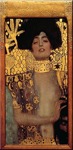 time4art Gustav Klimt Print Canvas Bild Judith mit dem Haupt des Holofernes auf Keilrahmen Leinwand 80x40cm