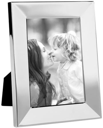 Fink glänzender Bilderrahmen 13x18 cm Fotorahmen mit breiter versilberter Leiste